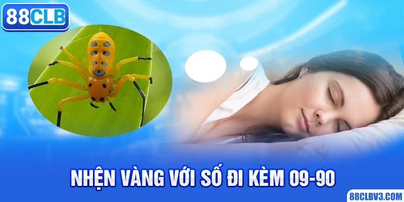 Nhện vàng với số đi kèm 09-90